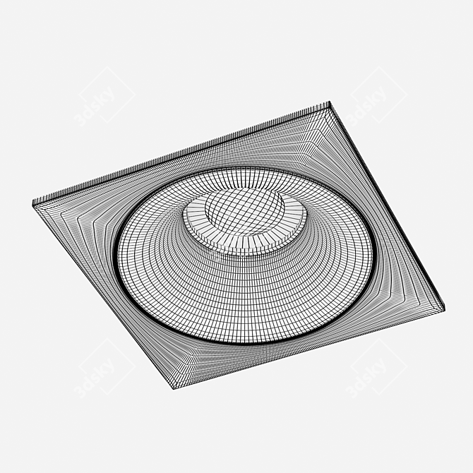 Interchangeable LED Downlight Fixture 3D model image 3