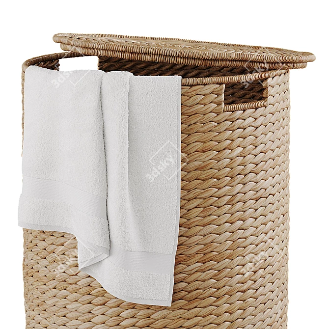 Seagrass Laundry Baskets Set 3D model image 4