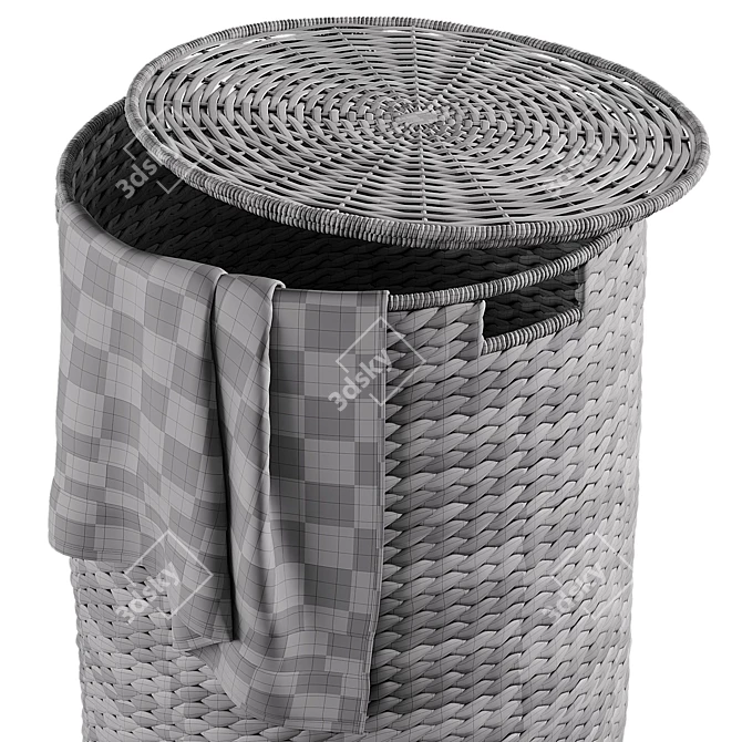 Seagrass Laundry Baskets Set 3D model image 7