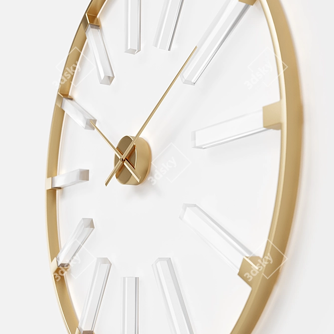 Kare Visible Sticks Wall Clock 3D model image 3