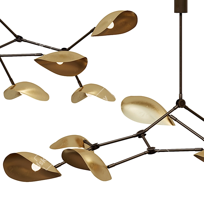 Elegant STINGRAY Chandelier by 101CPH 3D model image 2