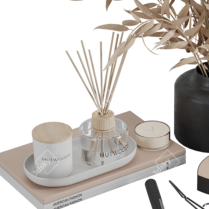 Modern Bathroom SetV20 Essentials 3D model image 2