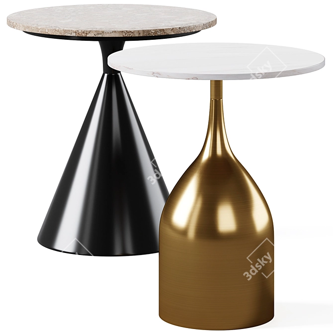 Nube Tulip and Rita Side Tables 3D model image 1