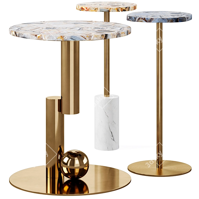 Agate Side Tables Set by Kare Design 3D model image 1