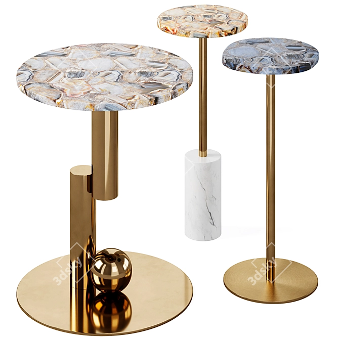 Agate Side Tables Set by Kare Design 3D model image 2