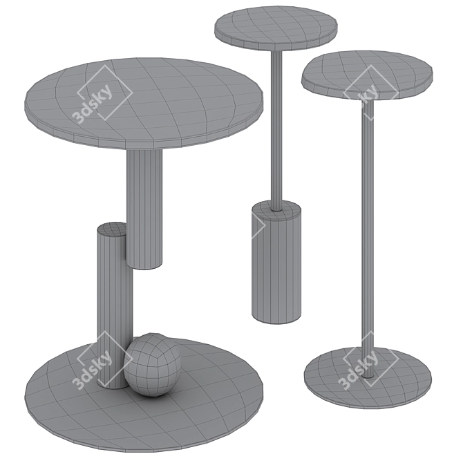Agate Side Tables Set by Kare Design 3D model image 5