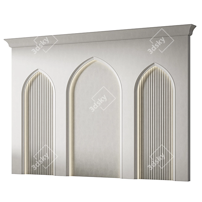 Arabic Wall Decor 3D Model 3D model image 1