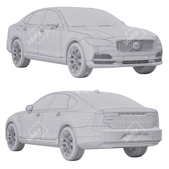 Volvo S90 3D Model Archive 3D model image 3