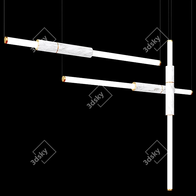 Sleek LED Light PIPE 3D model image 3