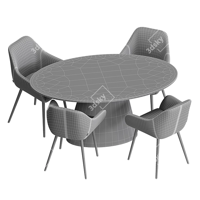 Scandinavian Dining Set by Divan 3D model image 4