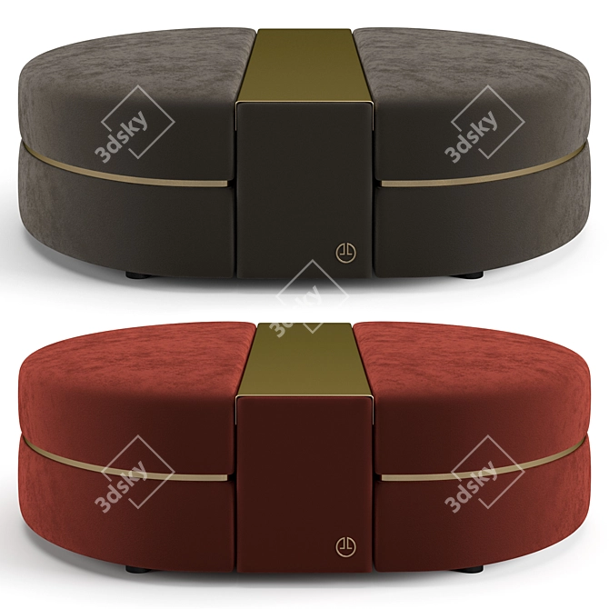 Luxence Maxime Ottoman Set 3D model image 4