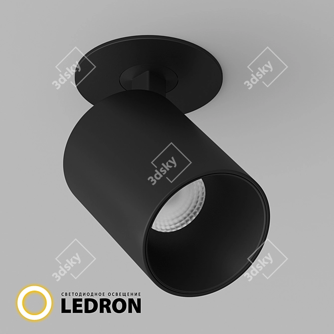 LEDron MJ-1077 LED Recessed Light 3D model image 1