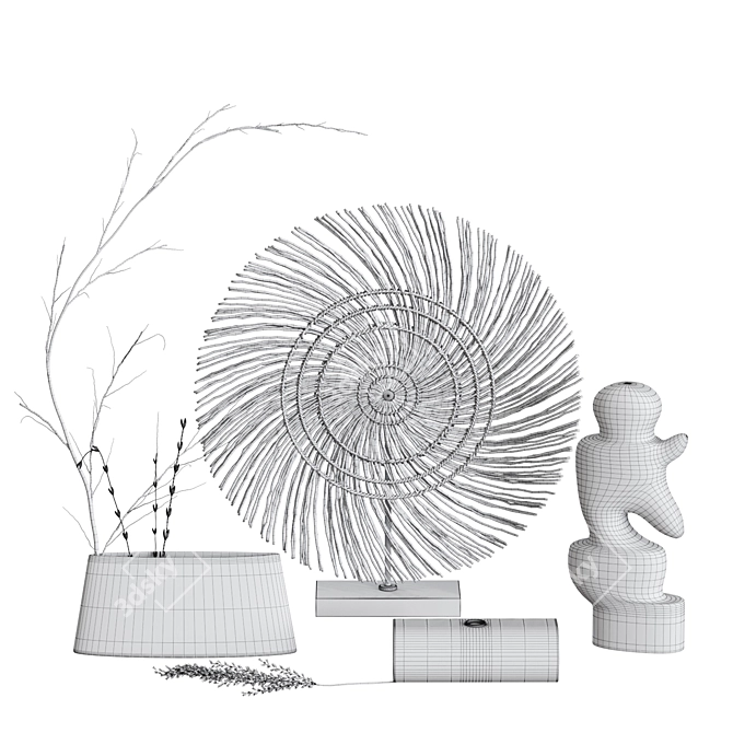 HARI SCULPTURE Decorative Set 3D model image 4