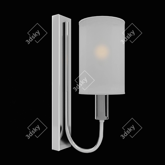 Crystal Chrome Wall Sconce Lighting 3D model image 1