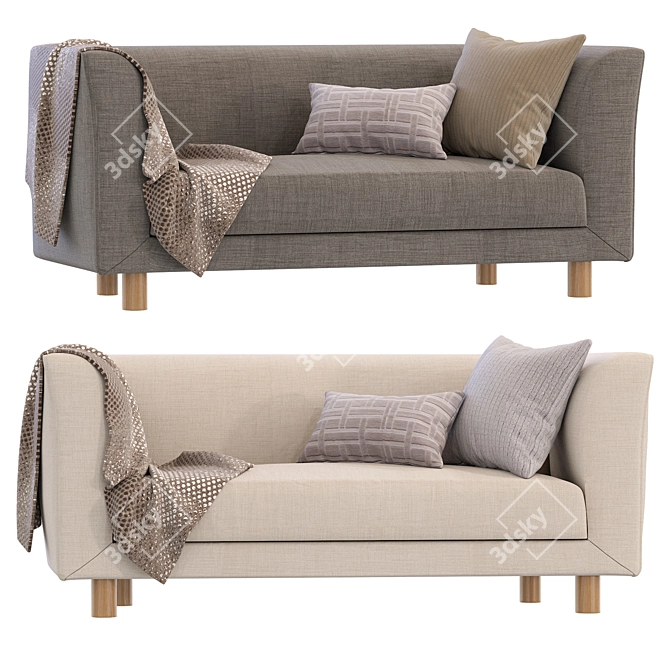 Modern Veneto Sofa Design Model 3D model image 2
