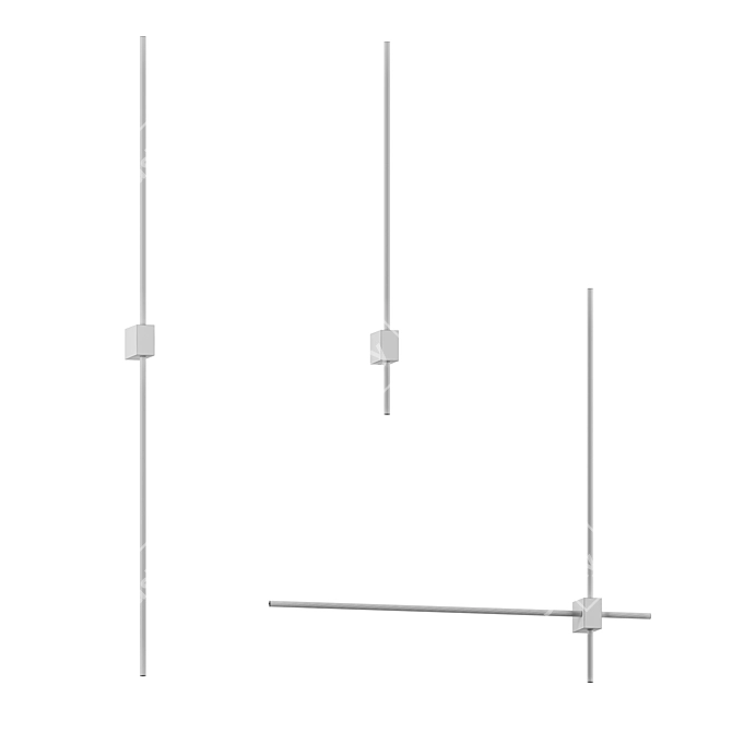 Wall Light Trio: Technical Pars 3D model image 3
