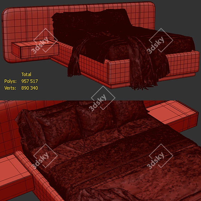 Bonnie Bed by Laskasas 3D model image 4