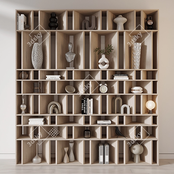 Custom Furniture Composition with Decor 3D model image 2