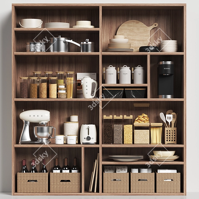  Modern Kitchen Design Accessories 3D model image 1