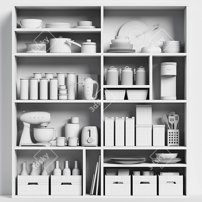  Modern Kitchen Design Accessories 3D model image 6