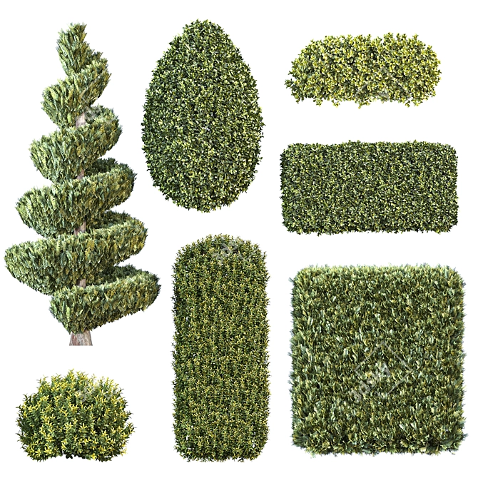  Landscaping Bushes Pack for Vray 3D model image 4