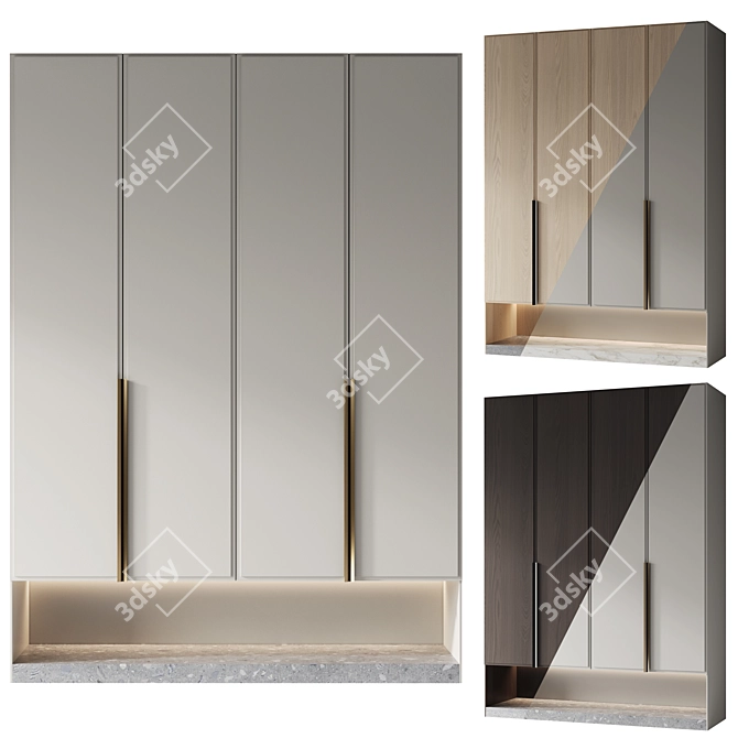 Entryway Furniture Composition with 17 Fillings 3D model image 1