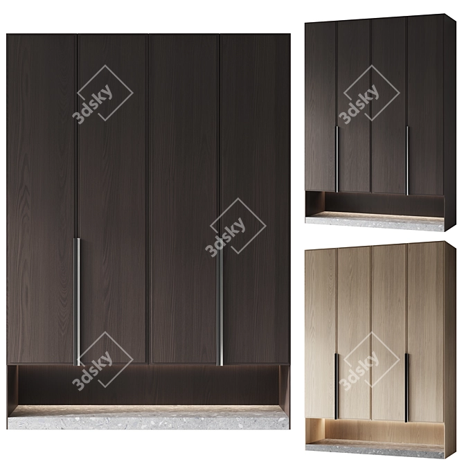 Entryway Furniture Composition with 17 Fillings 3D model image 2