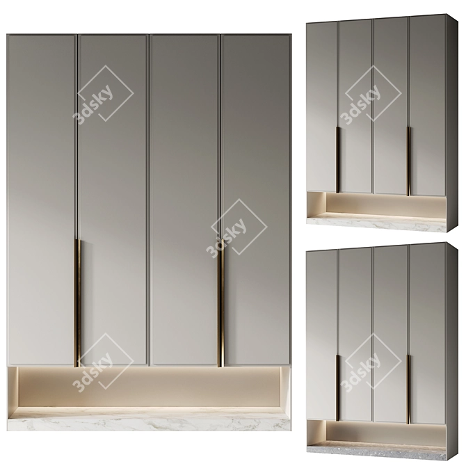 Entryway Furniture Composition with 17 Fillings 3D model image 3