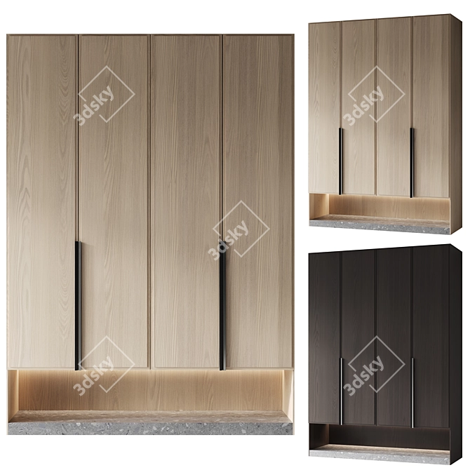 Entryway Furniture Composition with 17 Fillings 3D model image 4