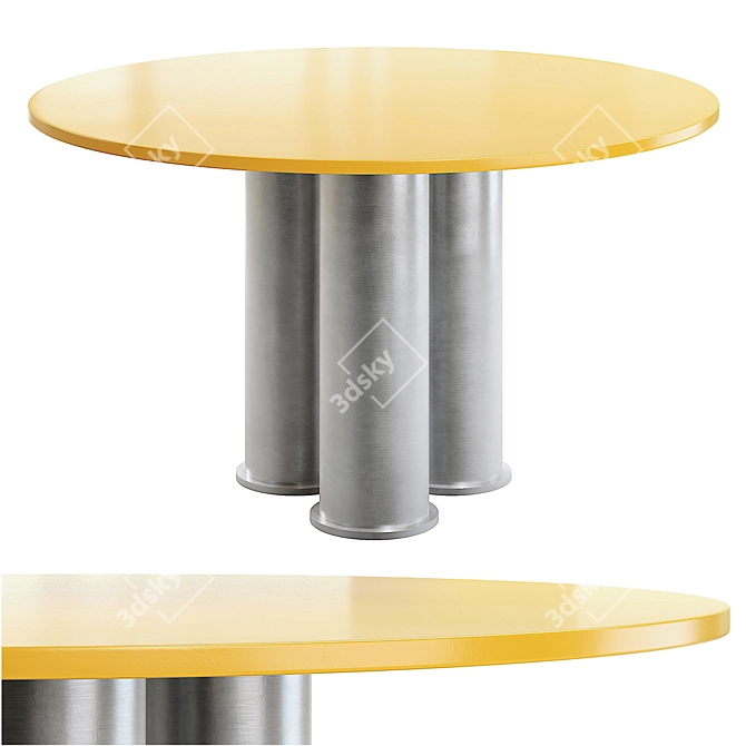 Elegant Elephant-inspired Tripod Table 3D model image 1