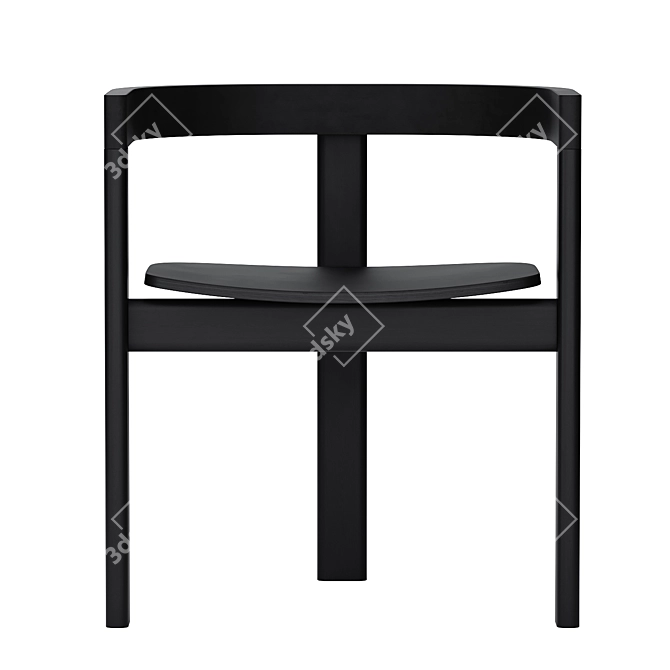 Sculptural Gibbous Chair Design 3D model image 3