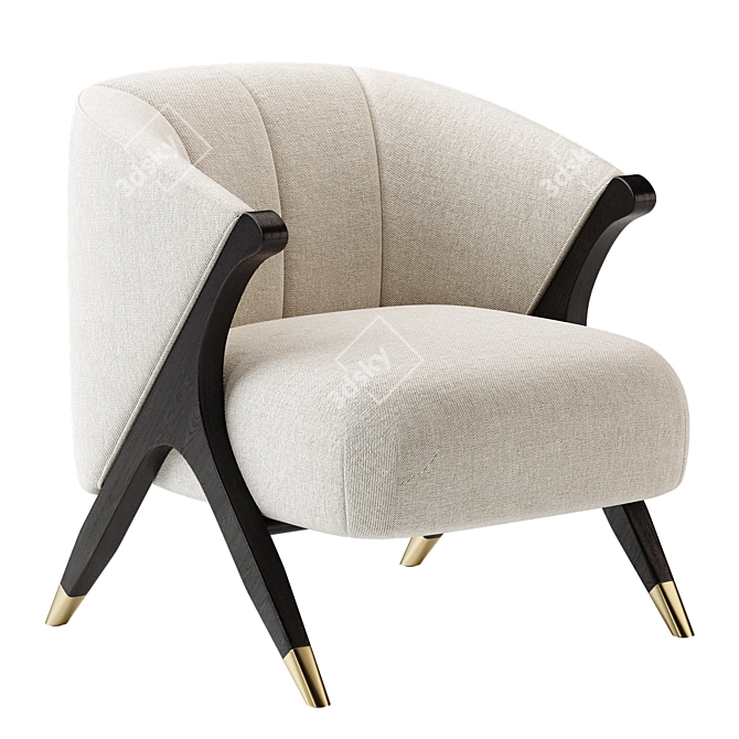 EICHHOLTZ Pavone Boucle Chair  Classic Comfort 3D model image 2