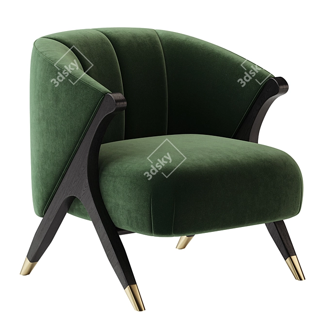 EICHHOLTZ Pavone Boucle Chair  Classic Comfort 3D model image 3