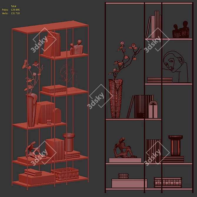 Copenhagen Shelf with Cosmorelax Decor 3D model image 6