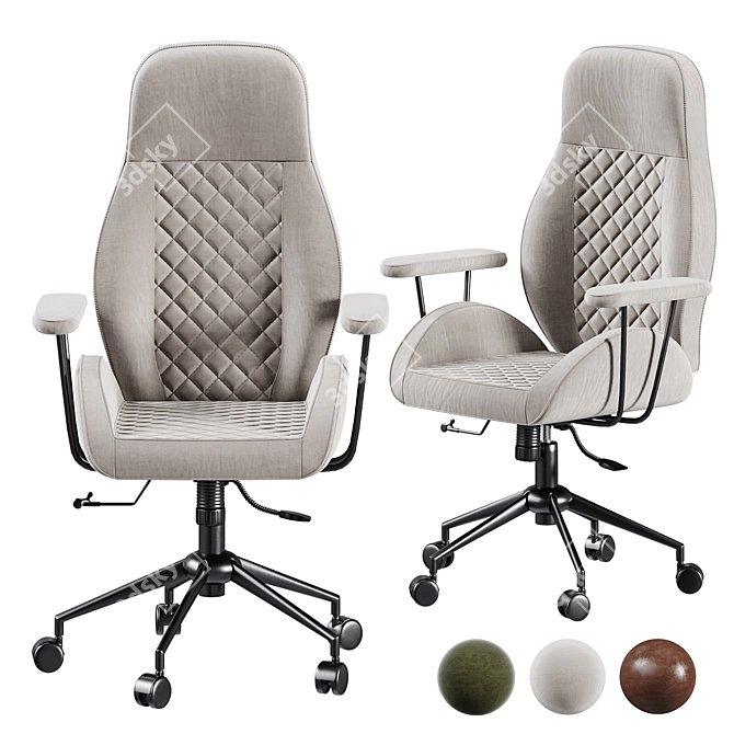 Ergo Executive Mid-Century Chair 3D model image 1