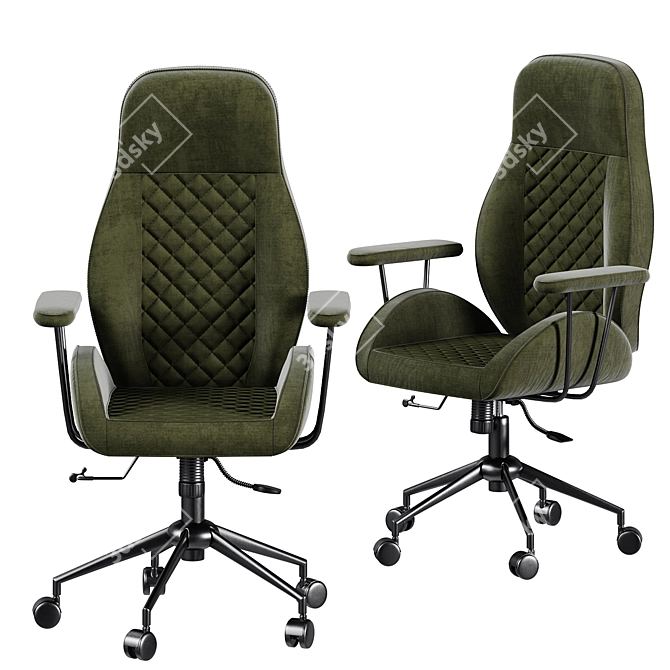 Ergo Executive Mid-Century Chair 3D model image 3