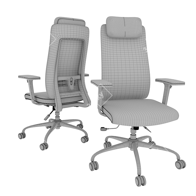 Modern Corona Office Chair, 3D 3D model image 5