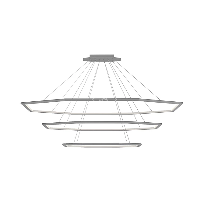 LEDron Starfall Pendant LED Light 3D model image 2