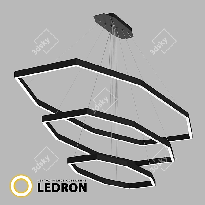 LEDron Starfall Pendant LED Light 3D model image 4