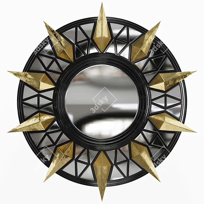 Elegant Symmetry Mirror 3D model image 1