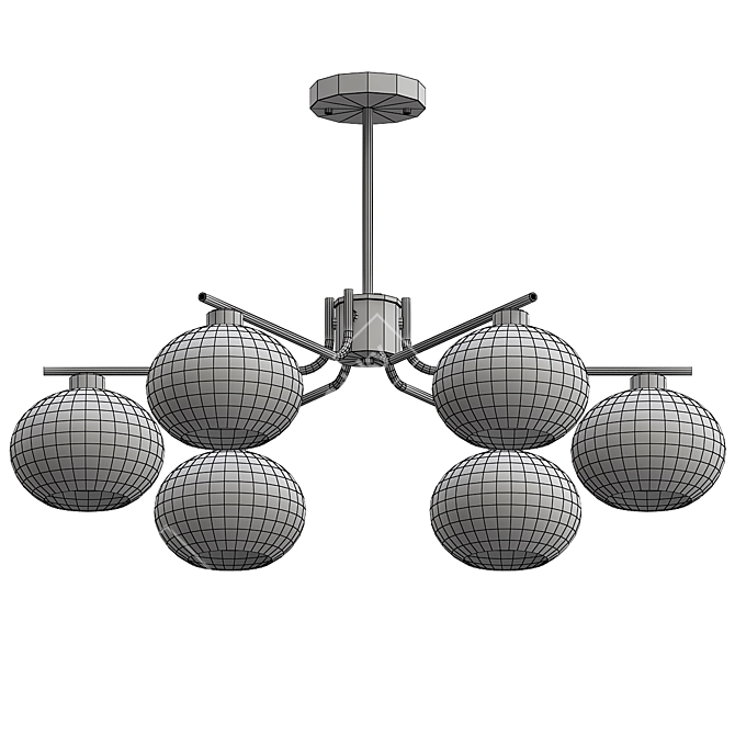 Persimmon Chandelier Model 3Ds Max 3D model image 6