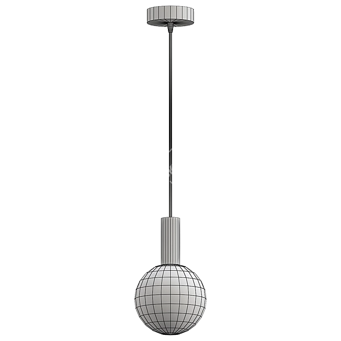 Sleek Pendant Light by Polly 3D model image 3