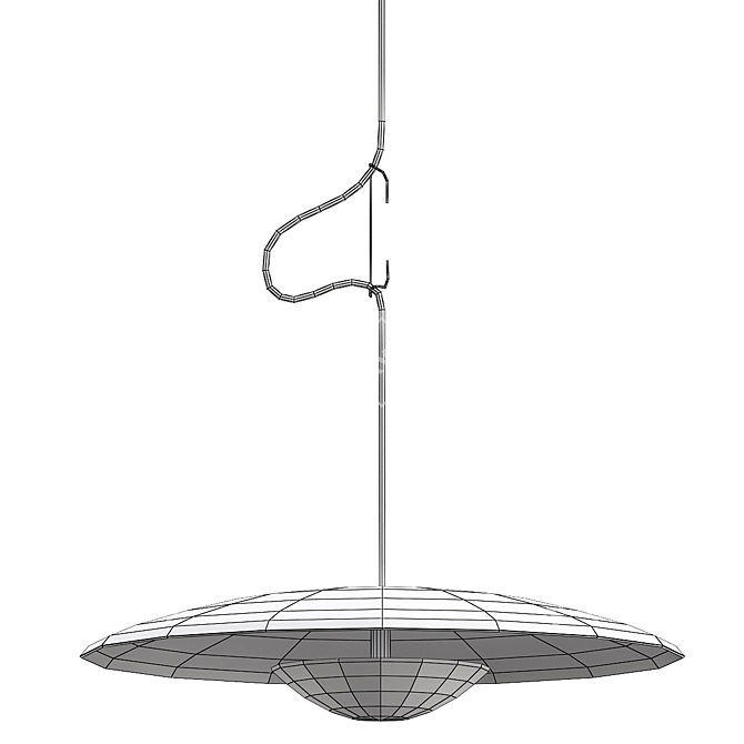 Modern Plate Pendant Light Fixture 3D model image 4