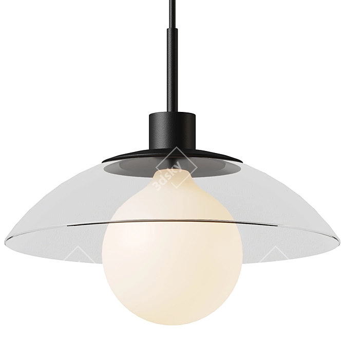 Elegant Petal Inspired Chandelier 3D model image 2