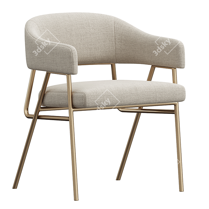 Modern Wire Armchair WestElm 3D model image 1