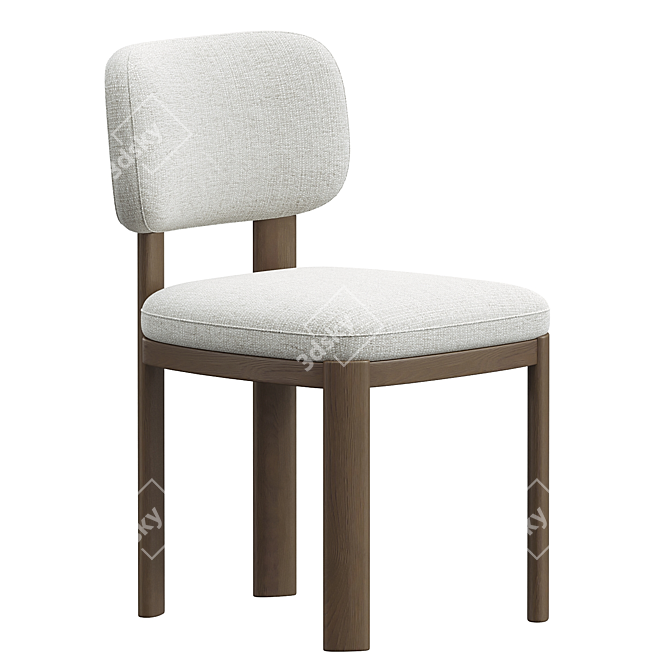 Sleek Anton Dining Chair 3D model image 1