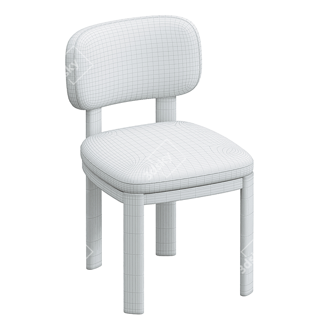 Sleek Anton Dining Chair 3D model image 3