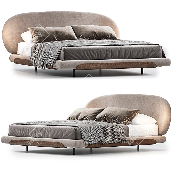 Olos Bed Model 3D Assets 3D model image 2