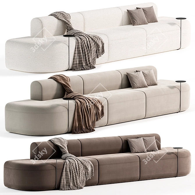 Versatile Artiko Modular Sofa Rendered in 3D 3D model image 1