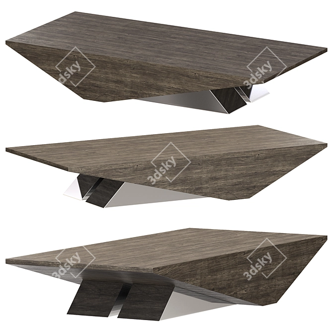 Sleek Modern LS 19 Coffee Table 3D model image 2